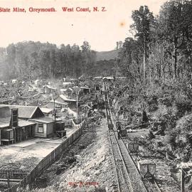 Dunollie State coalmine and coal wagons