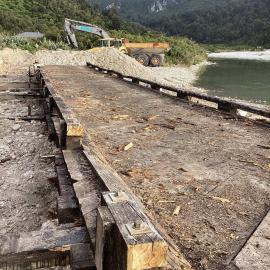 Fox RIver bridge removed December 2025