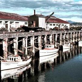 PORT of GREYMOUTH. FISHING FLEET. (Blaketown Lagoon Wharf) THEN and NOW. ca.1960 and 2025. *PHOTO ALBUM*