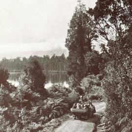 The Bush-Fringed Lake: A Glimpse From The Road of Lake Wahapo, Westland.1936.