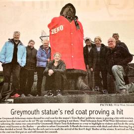 Zero degree barber - Greymouth fisherman dressed in coat *PHOTO ALBUM*