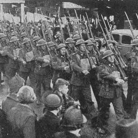West coast men of the Second Echelon visit Greymouth.1940.