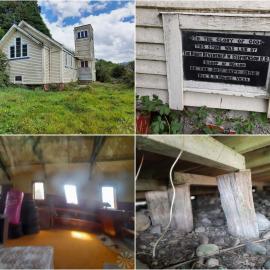St Luke's Anglican Church Ngahere being relocated, February 2026