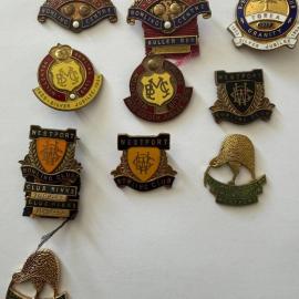  ALBUM - West Coast/Buller area Bowling club badges .