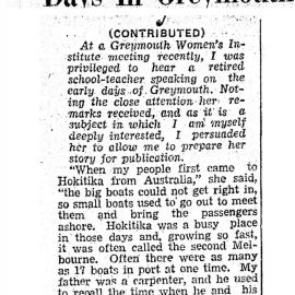 Memories of early Greymouth *PHOTO ALBUM*