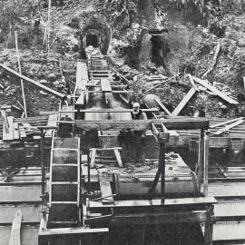 A MINE AT ADDISON'S, SHOWING THE RACE WHICH BRINGS THE AURIFEROUS MATERIAL ON TO THE GOLD-SAVING TABLES