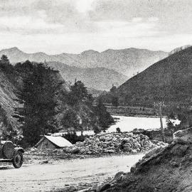 A view at Granity Bridge, on the Midland Railway between Nelson and the West Coast  -The last section from Glenhoe to Murchison is now being completed.