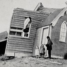  Anglican Church at Charleston - wrecked by a cyclone.1913.