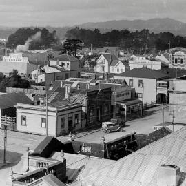 View looking north-east from the fire watch tower on Hamilton Street, Hokitika.1920.