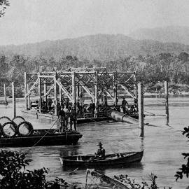 EXTENDING THE GOVERNMENT WATER-RACE BY MEANS OF A THIRTY-INCH SYPHON ACROSS THE TARAMAKAU.1911.