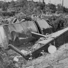 One passenger killed and nine others injured in railcar smash near Hokitika.1937.