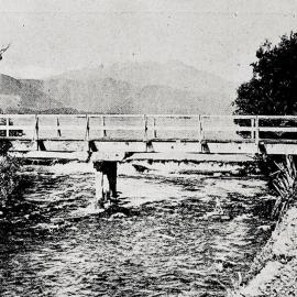  The bridge over the outlet of Lake Kanieri .1922.