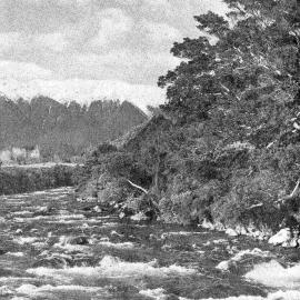 A tributary of the Buller River near its outlet at Lake Rotoiti.1938.