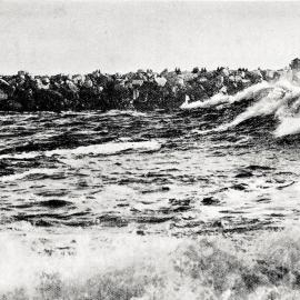 HEAVY SEAS ROLLING IN AT GREYMOUTH.1923.