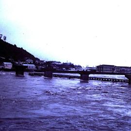 Cobden bailey bridge in flood