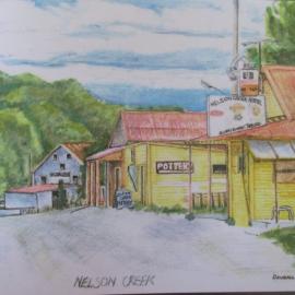 Nelson Creek painting, 1991