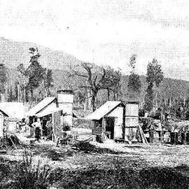  One of the construction camps -  new road to Gillespie's Beach.1937.