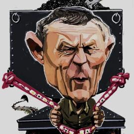 Cartoon - Mayor Tony Kokshoorn supporting the coal industry