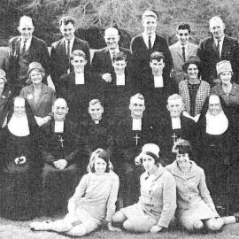 WEST COASTERS PRESENT AT TIMARU , FOR RECEPTION AND PROCESSION CEREMONY OF MARIST BROTHERS.1966.