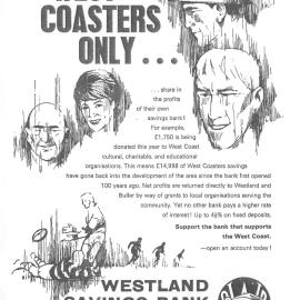 WEST COASTERS ONLY - WESTLAND SAVINGS BANK. 1966.
