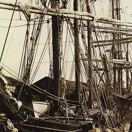 Sailing ships, port of Greymouth, 1880s