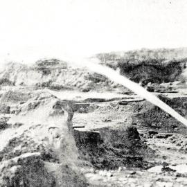 Gold sluicing claim on the beach at Charleston.1921.