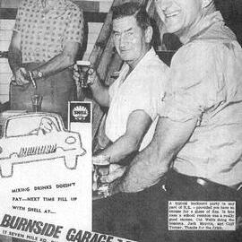  School Reunion - Col Watts, Jack Morris, Cliff Turner.May 1966.