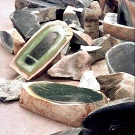 Greenstone workshop, Hokitika Museum, 1971