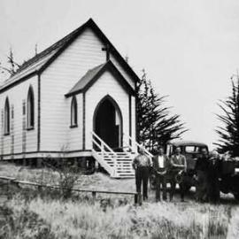 The church as it was about to be taken down in Waiuta.