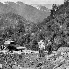 Making a channel for the diversion of Bullock creek.1936.