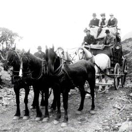 Stagecoach crossing Arthur's Pass