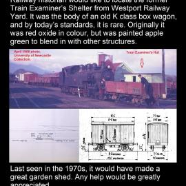 Train Examiner's Shelter, Westport Railway Yard