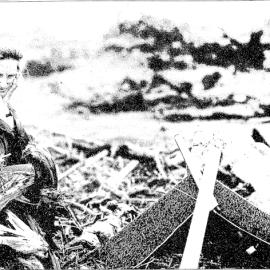 Hokitika whitebait stands damaged by a flood, 1993