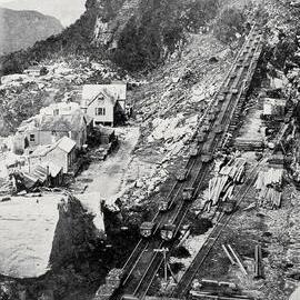 THE ENDLESS TRAMWAY USED FOR CONVEYING COAL AT DENNISTON.1911.
