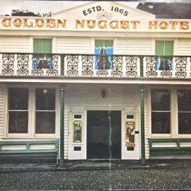 Gold Nugget Hotel, Shanytown, beer order on postcard *PHOTO ALBUM*