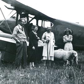West Coast visitors arrive at the Faith, greeted by Sheep and dog.Haast.