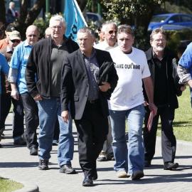 Mine closure protest march