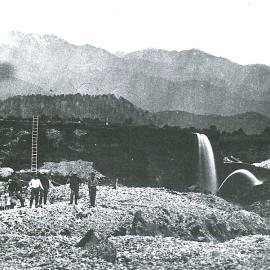 Sluicing for gold, West Coast - possibly Charleston.