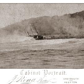 Carte de Visite photo of an unknown shipwreck .ca. 1880`s -1890`s.