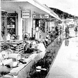 Albert Street, Greymouth, after the second, September 1988 flood