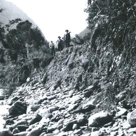 Road washout near Waiho Gorge.Feb 1931.