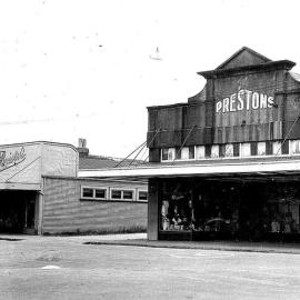 Hallensteins branch premises, The Bristol, and Prestons, Hokitika.ca.1950`s.