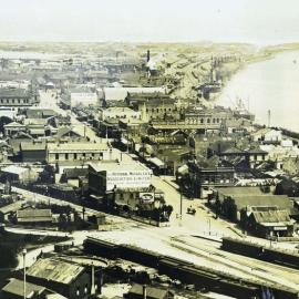 Elevated view of Greymouth, 1930s