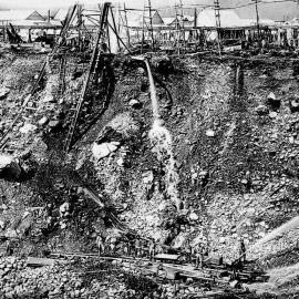 Gold sluicing at Dillmanstown..ca.1896.