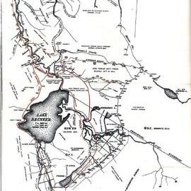 Potential rail routes around Lake Brunner