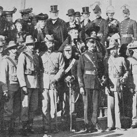 A group at the unveiling of the war and coronation memorial by the Premier, Hokitika, Westland, June 3, 1903