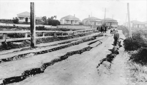 Damage to Blaketown, Greymouth from earthquake.
